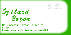 szilard bozor business card